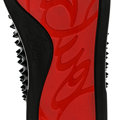 Christian Louboutin Calfskin Mens Louis Spikes Flat Sneakers 43.5 Black 7 of 9