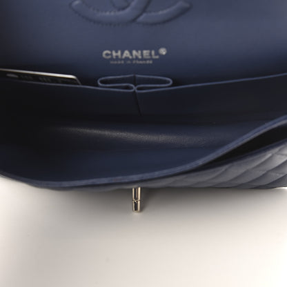 Chanel Caviar Quilted Medium Double Flap Dark Blue 5 of 11