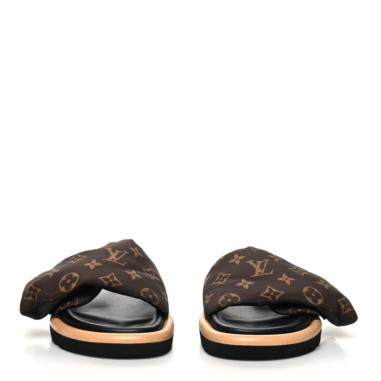 Nylon Monogram Pool Pillow Comfort Mule 37 Cacao Brown