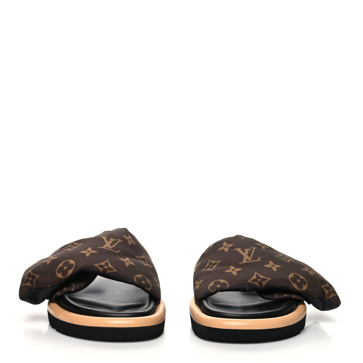 Louis Vuitton Nylon Monogram Pool Pillow Comfort Mule 37 Cacao Brown 2 of 9