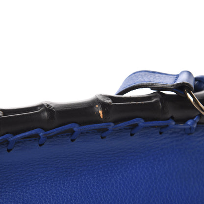 Gucci Calfskin Medium Nouveau Fringe Shoulder Bag Blue 14 of 16
