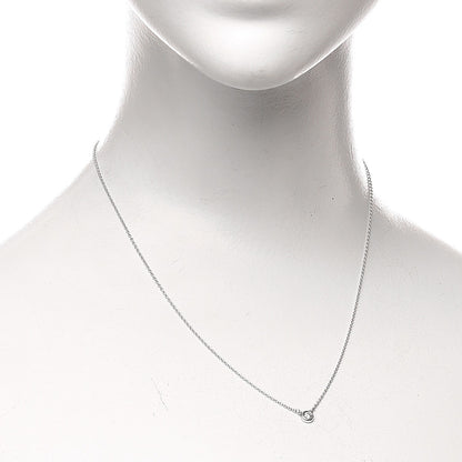 Tiffany Sterling Silver Diamond .10ct Elsa Peretti Diamonds by the Yard Pendant Necklace 2 of 9