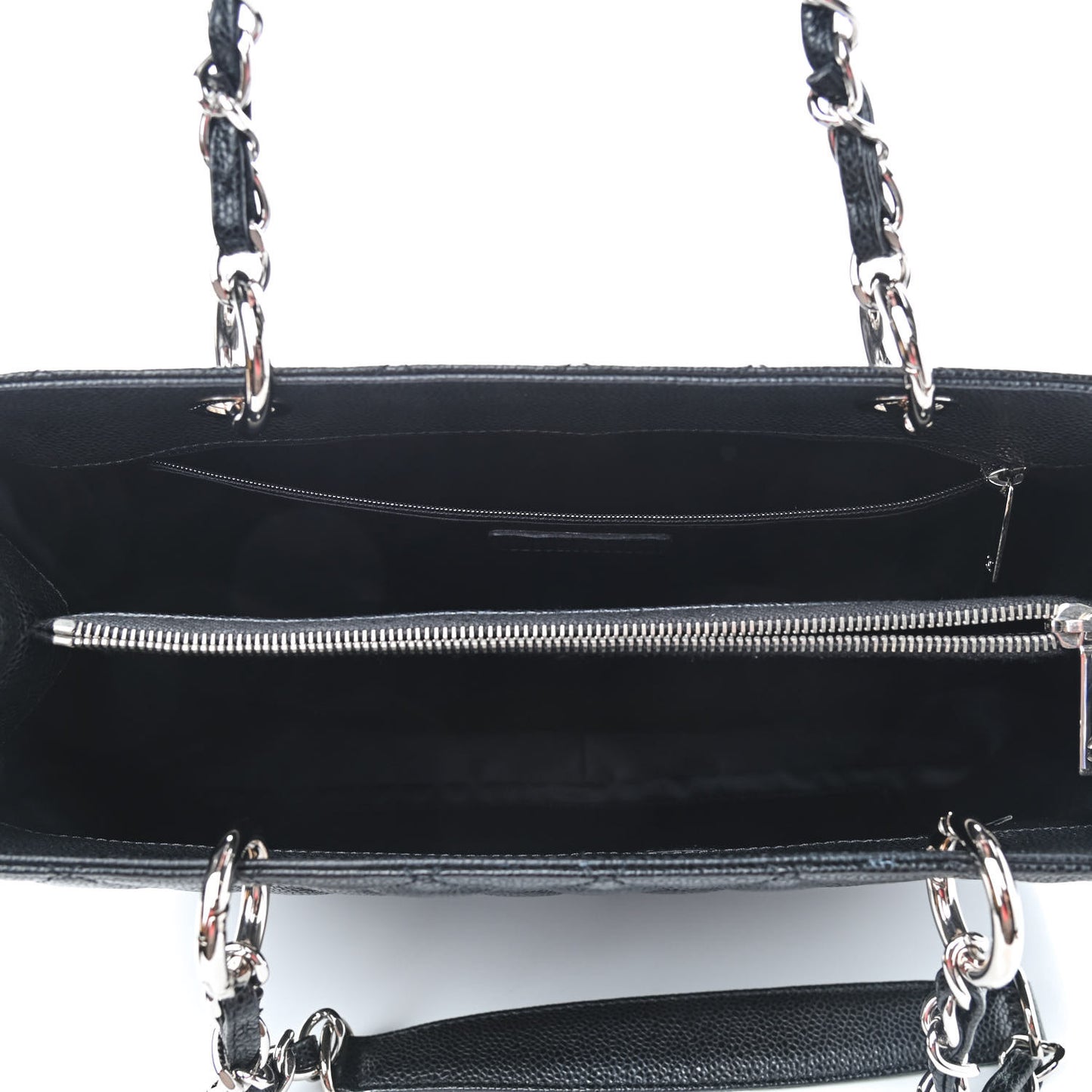 Caviar Quilted Grand Shopping Tote GST Black