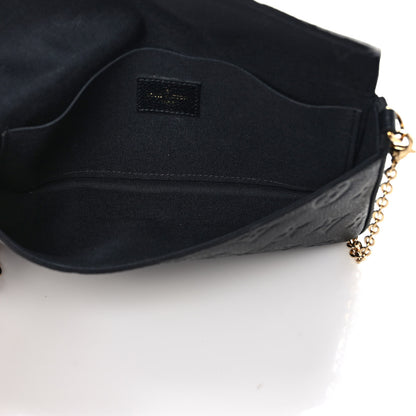 Louis Vuitton Empreinte Pochette Felicie Chain Wallet Black 6 of 10