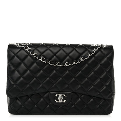 Chanel Lambskin Quilted Maxi Single Flap Black 1 of 14