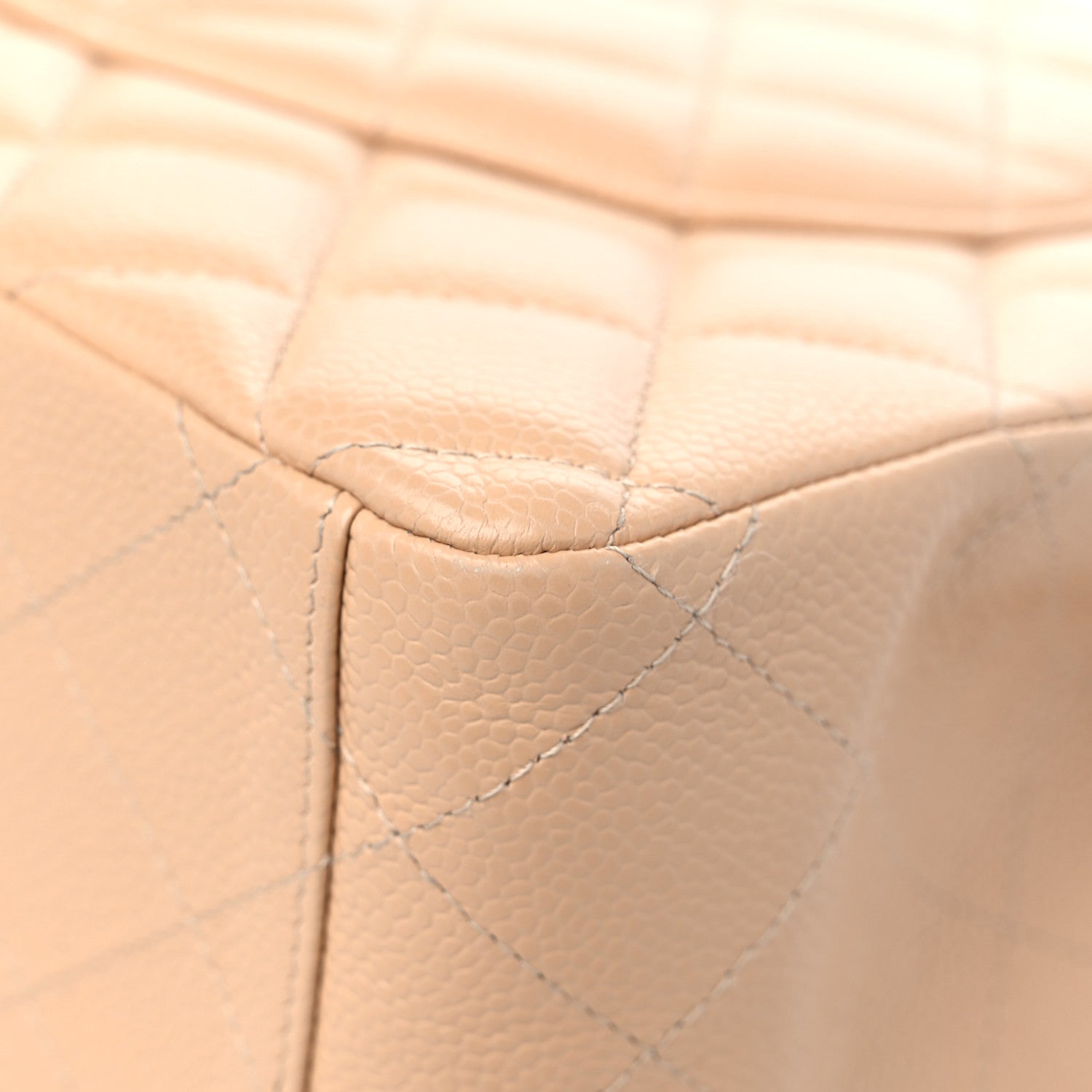 Chanel Caviar Quilted Maxi Double Flap Beige 11 of 14
