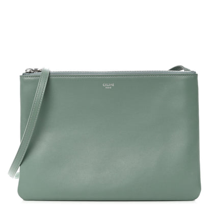 Celine Lambskin Large Trio Crossbody Bag Jade 1 of 10