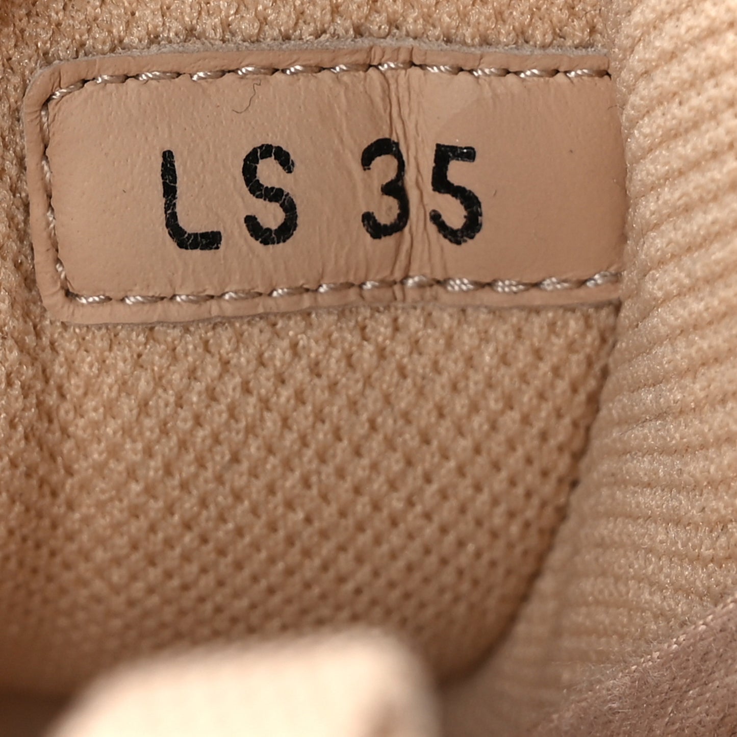Resille Calfskin D-Connect Sneakers 35 Nude