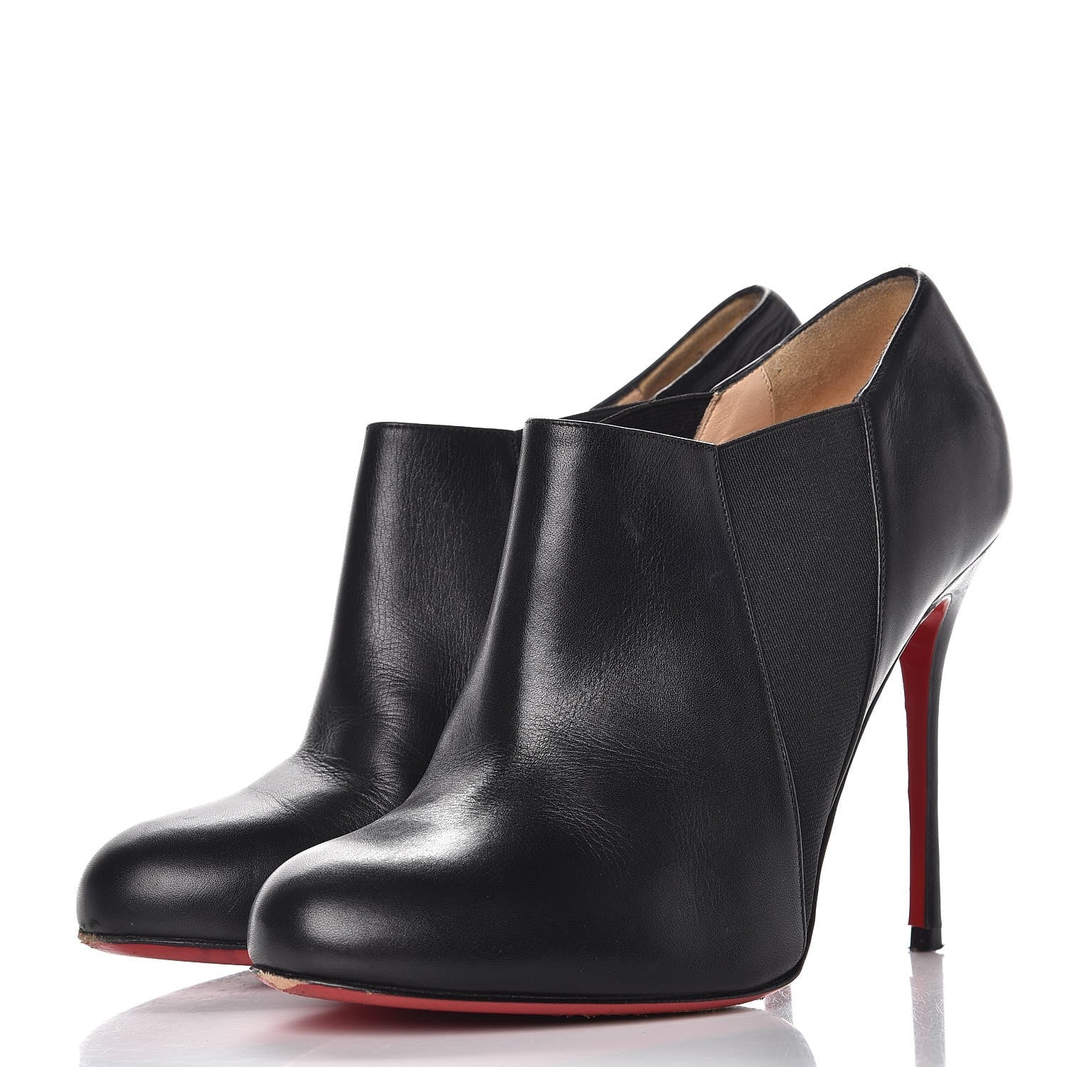 Christian Louboutin Calfskin Lastoto 110 Ankle Boots 37.5 Black 3 of 13