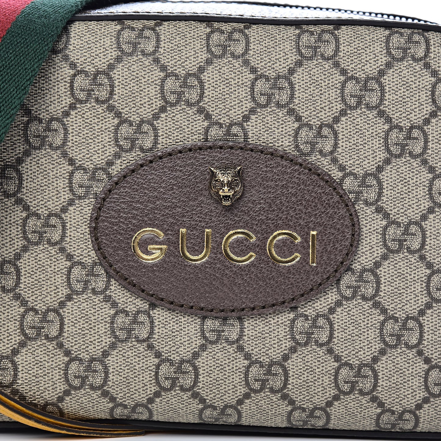 GG Supreme Monogram Web Neo Vintage Shoulder Bag Beige New Acero Crop