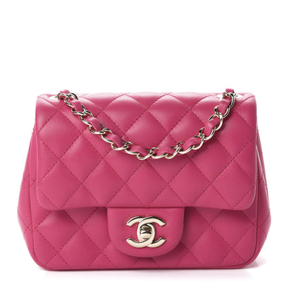 Chanel Lambskin Quilted Mini Square Flap Fuchsia 1 of 14