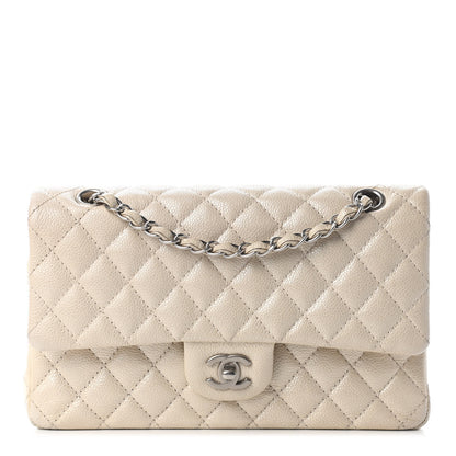 Chanel Iridescent Caviar Quilted Medium Double Flap Beige 1 of 10