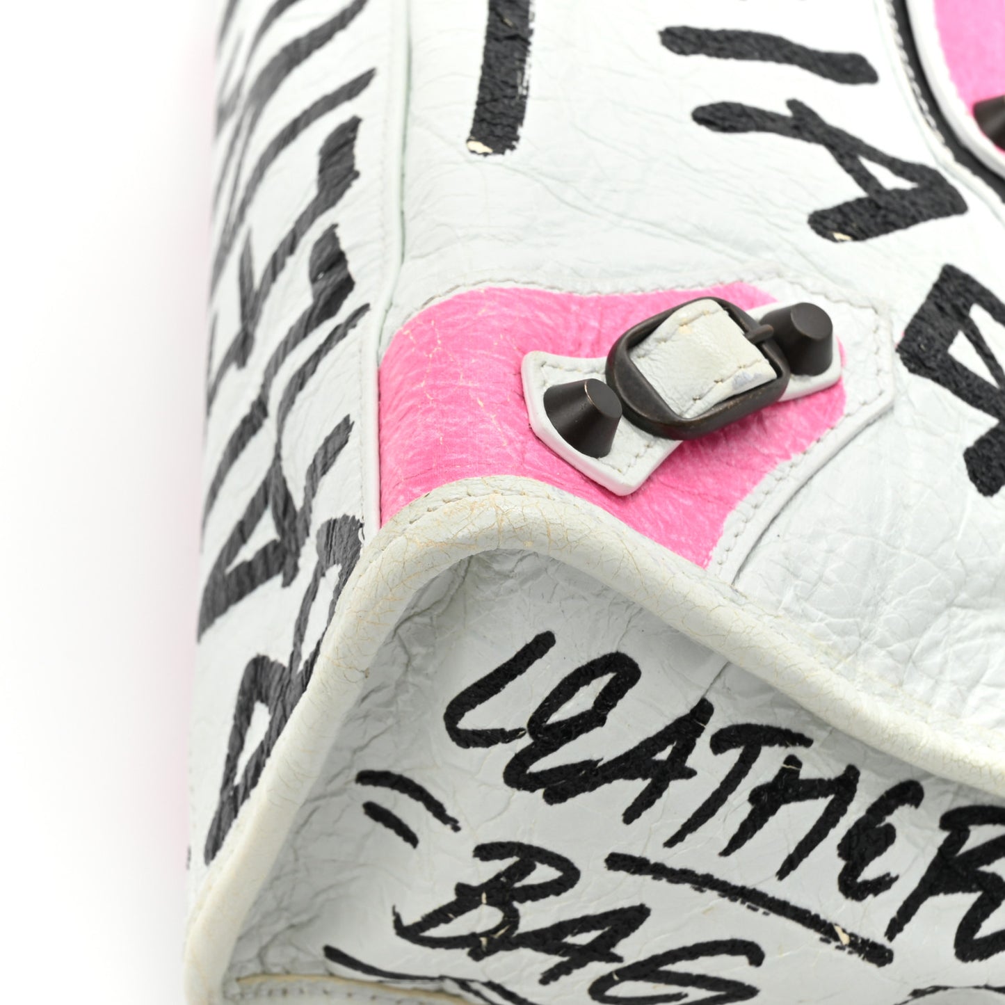 Agneau Graffiti All Over Classic Hardware S City White Multicolor