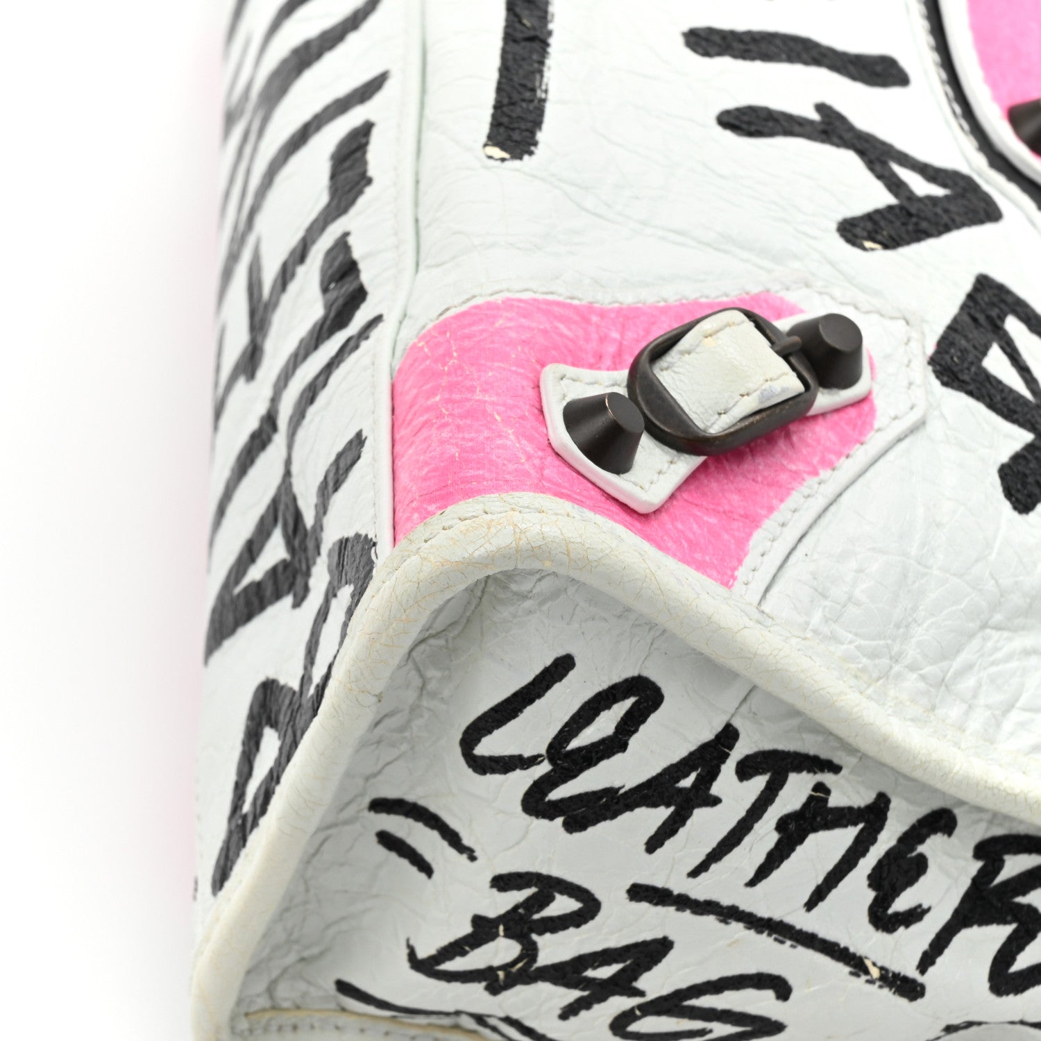 Balenciaga Agneau Graffiti All Over Classic Hardware S City White Multicolor 16 of 18