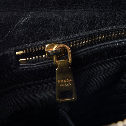 Prada Vitello Shine Tote Black 9 of 14