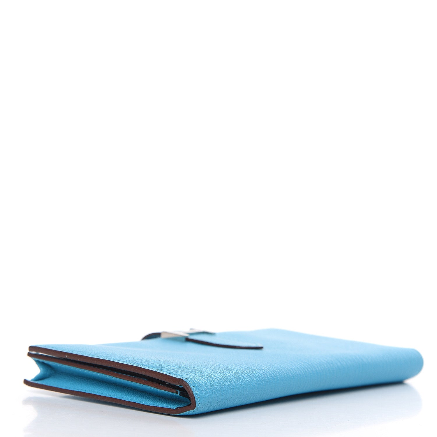 Hermes Chevre Mysore Bearn Gusset Wallet Bleu Azteque 4 of 7