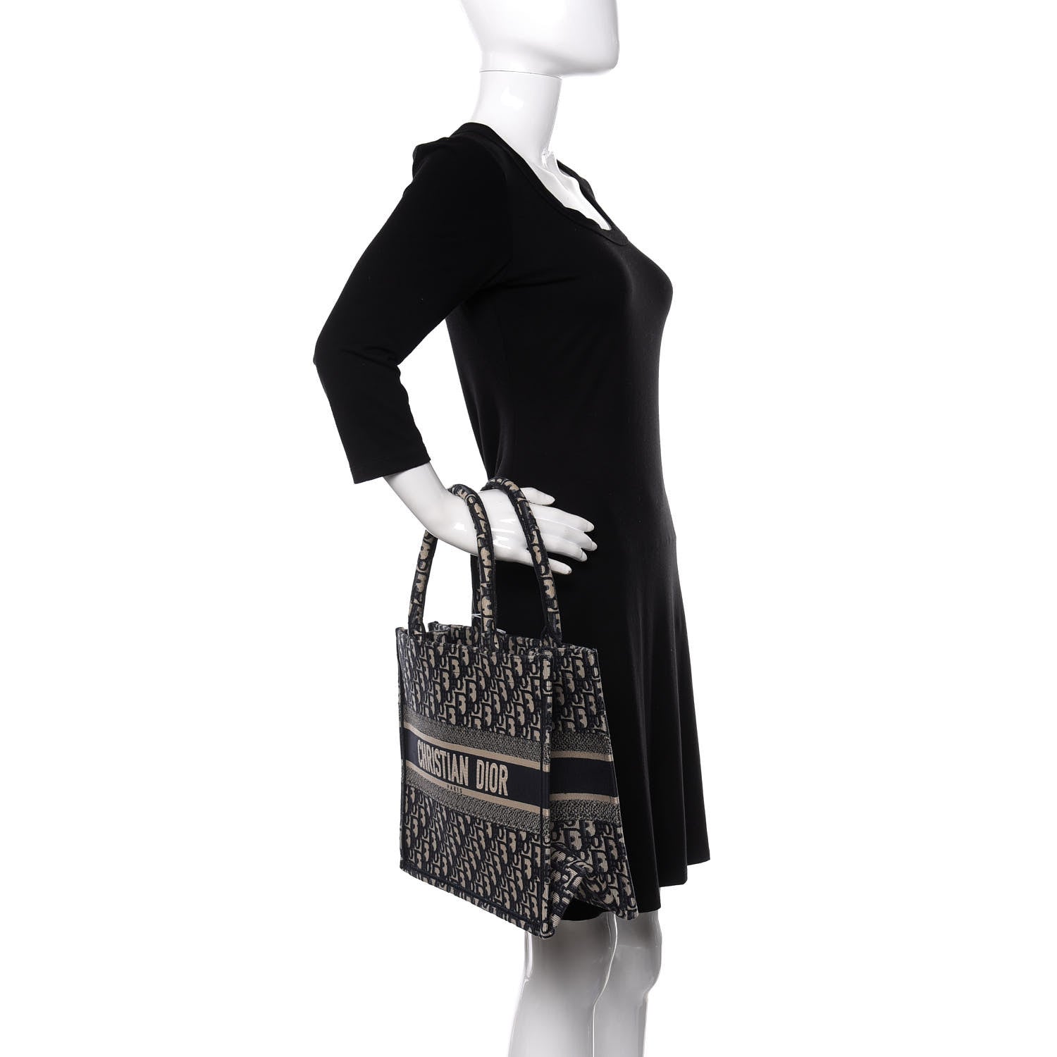 Christian Dior Oblique Medium Book Tote Blue Multicolor 2 of 9