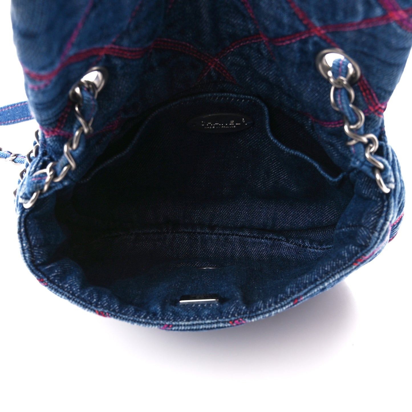 Denim Quilted Coco Beach Messenger Bag Blue