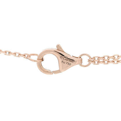 Cartier 18K Pink Yellow White Gold Trinity Double Chain Pendant Necklace 4 of 5