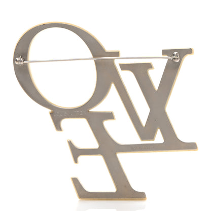 Louis Vuitton Swarovski Crystal Love LVoe Brooch 3 of 5