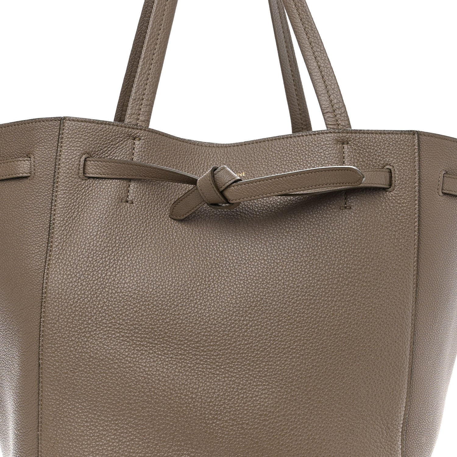 Celine Soft Grained Calfskin Small Belt Cabas Phantom Taupe 7 of 9