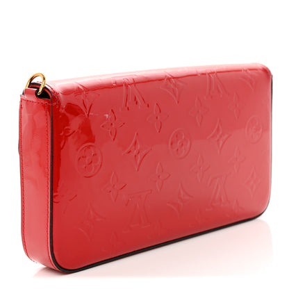 Louis Vuitton Vernis Felicie Pochette Chain Wallet Cherry 2 of 9