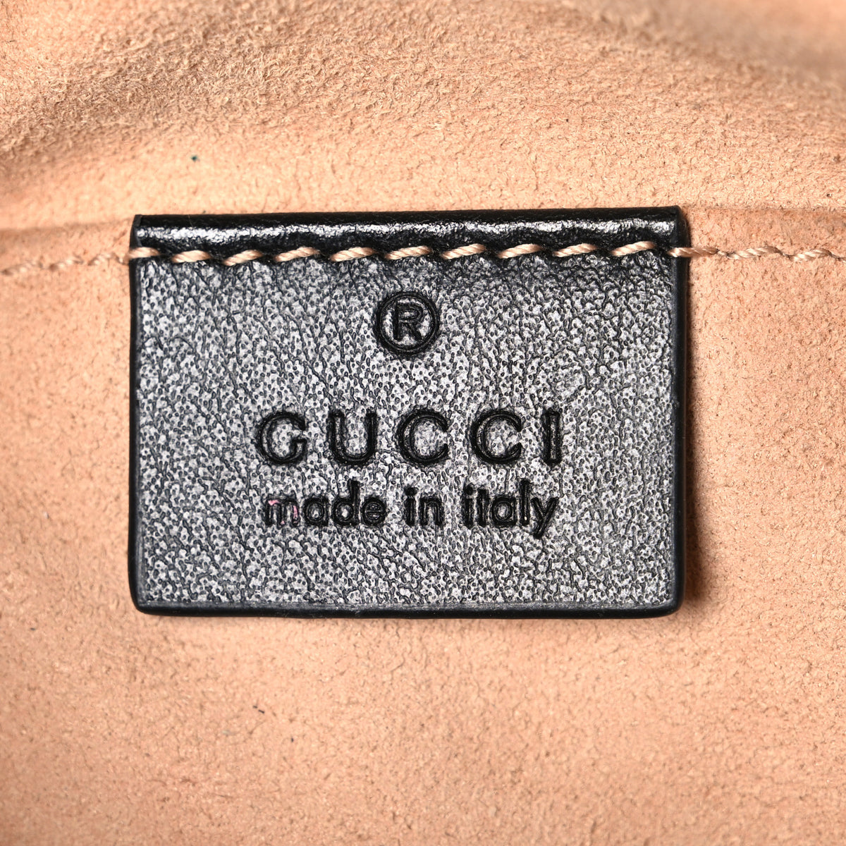 Gucci Calfskin Matelasse Mini GG Marmont Chain Shoulder Bag Black 6 of 10