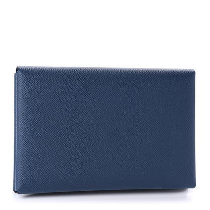 Hermes Epsom Calvi Pouch Bleu Agate Black 4 of 10