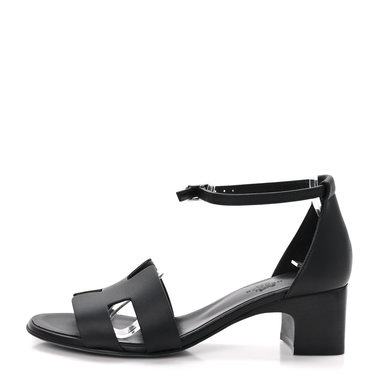 Calfskin Encens 50 Sandals 37.5 Black
