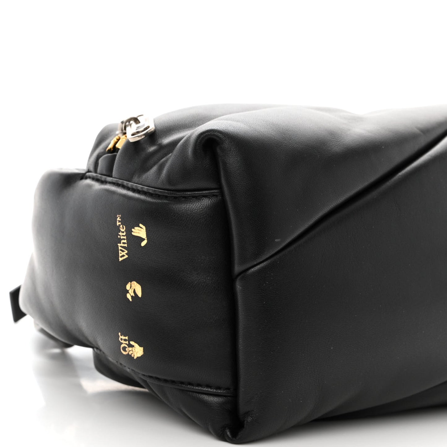 Calfskin Puffy Pump Pouch Crossbody Bag Black