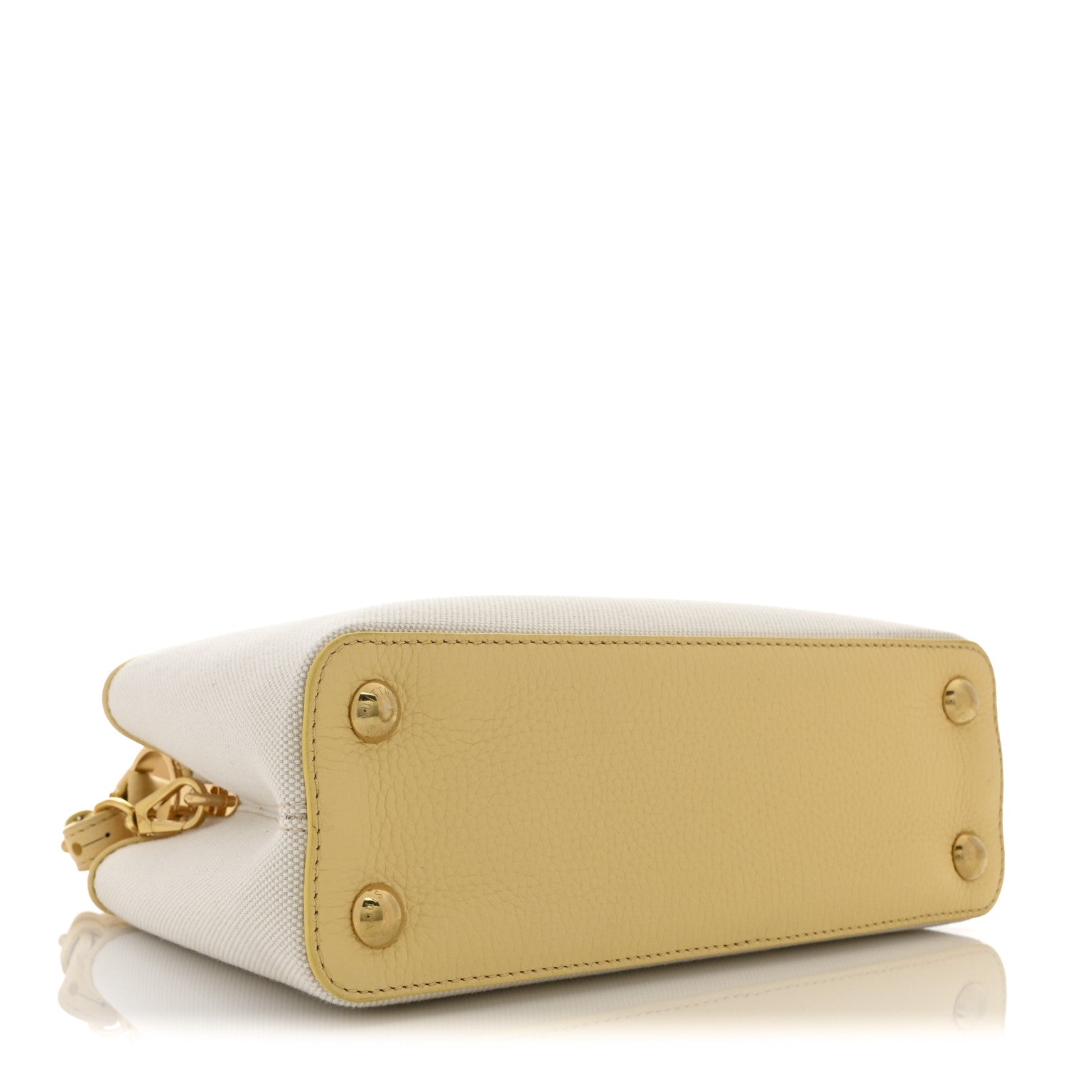 Louis Vuitton Canvas Taurillon Capucines BB Plume Yellow 4 of 9