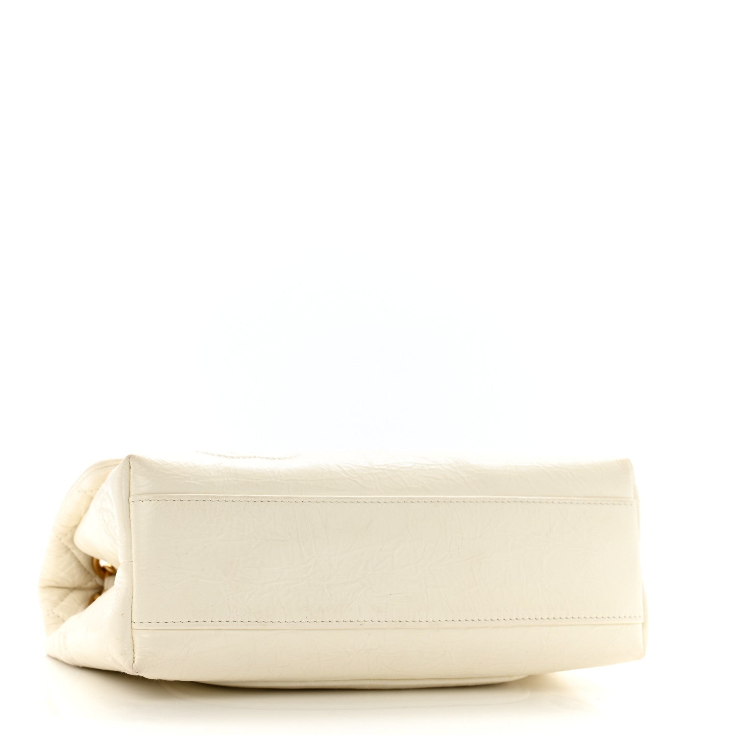Chanel Crumbled Calfskin Embossed Flap White 4 of 13