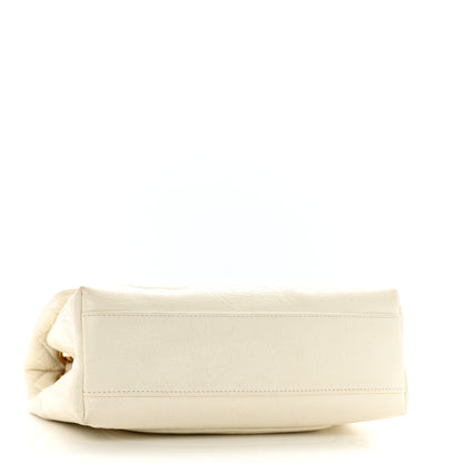 Chanel Crumbled Calfskin Embossed Flap White 4 of 13