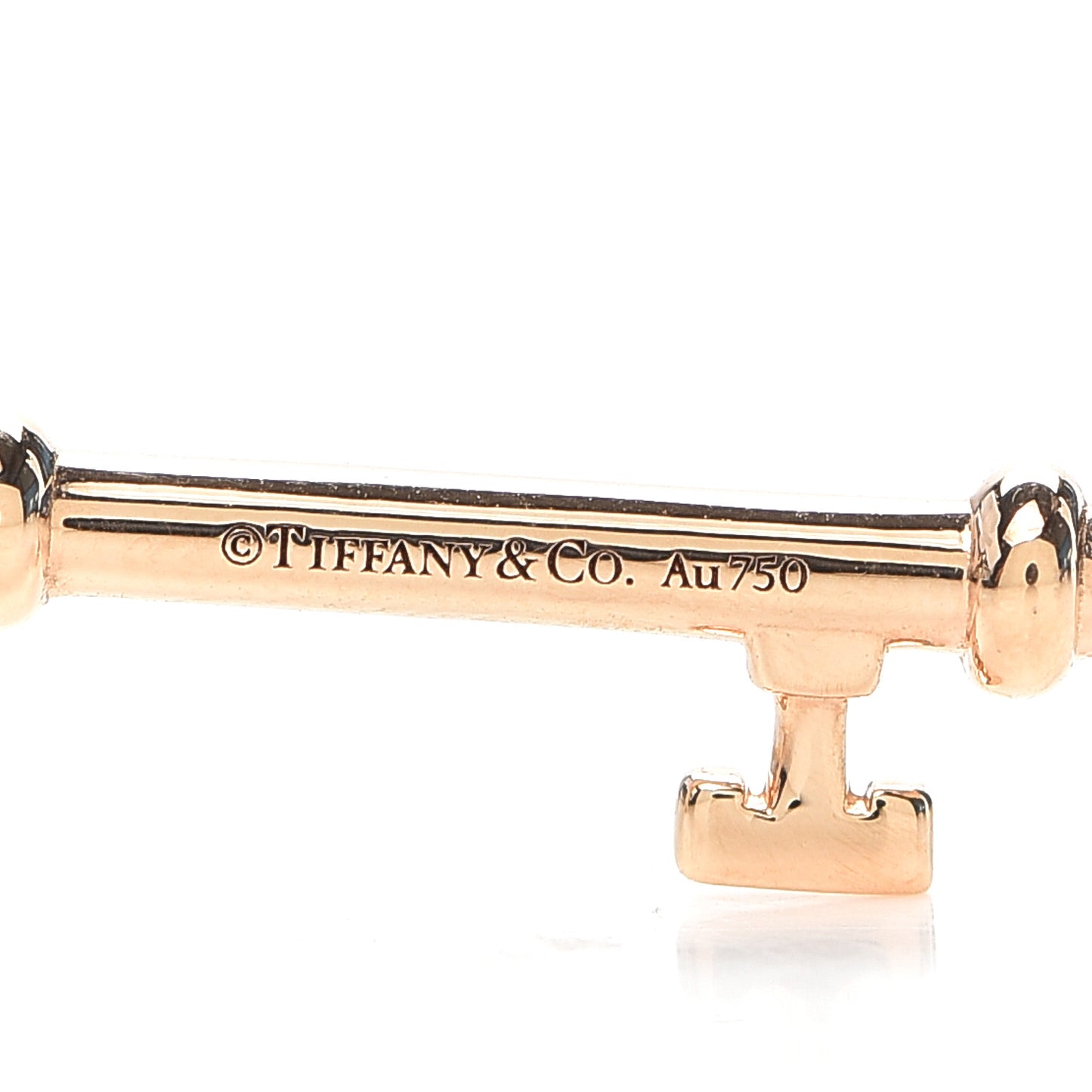 18K Rose Gold Ruby Atlas Pierced Key Pendant