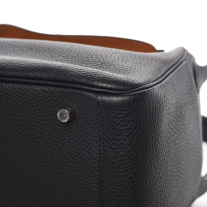 Hermes Taurillon Clemence Verso Lindy 30 Black Toffee 8 of 8
