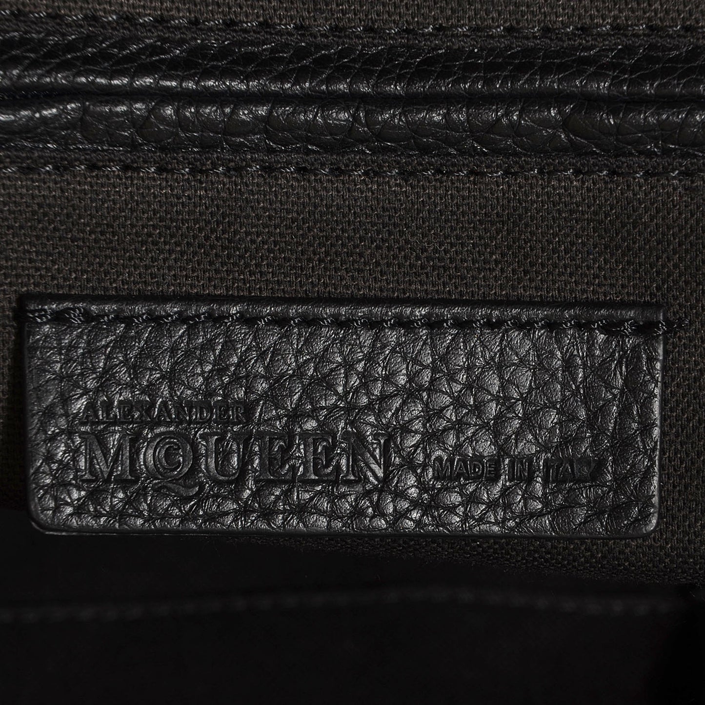 Pebbled Calfskin Skull Padlock Zip Around Tote Black