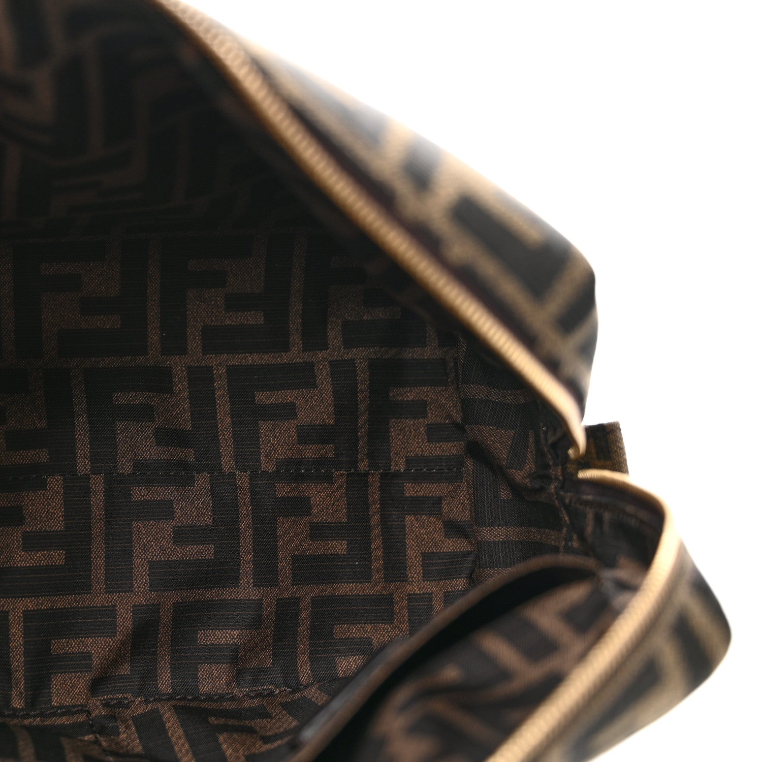 Fendi Fabric Jacquard FF 1974 Medium Trapezoid Beauty Pouch