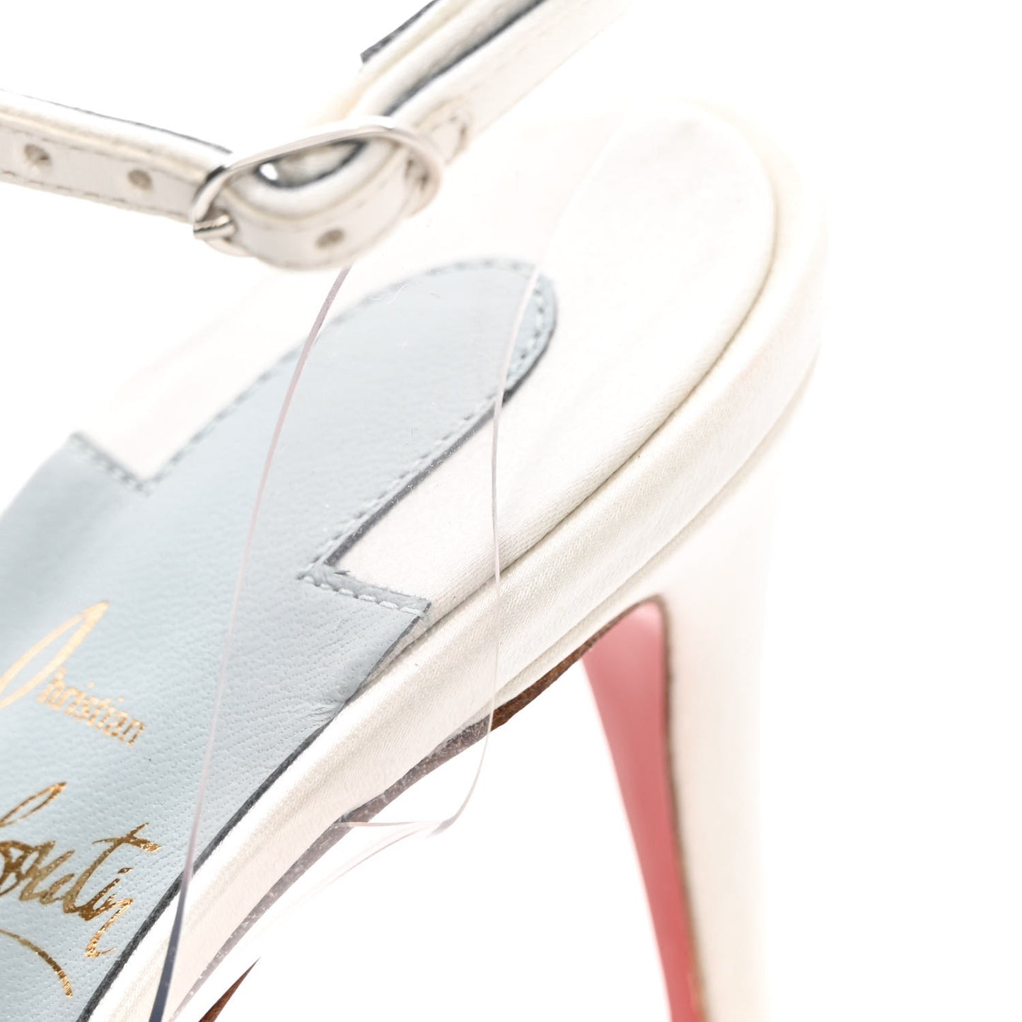 Kid PVC Crystal Nosy 85 Pumps 35 White