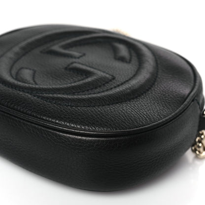 Gucci Pebbled Calfskin Mini Soho Chain Bag Black 9 of 9