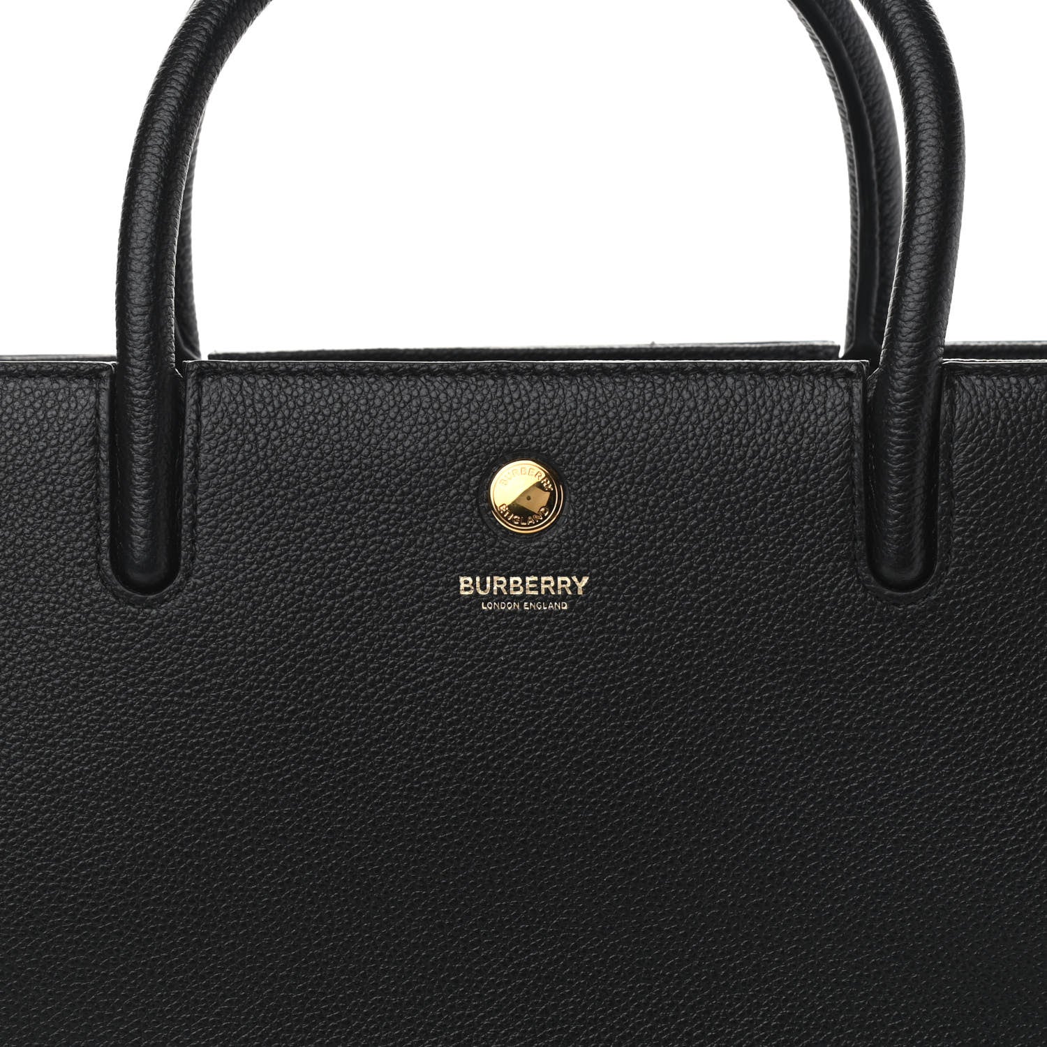 Burberry Calfskin Large Tile Tote Black 8 of 11