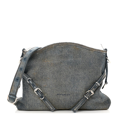Givenchy Washed Denim Medium Voyou Bag Military Blue 1 of 13