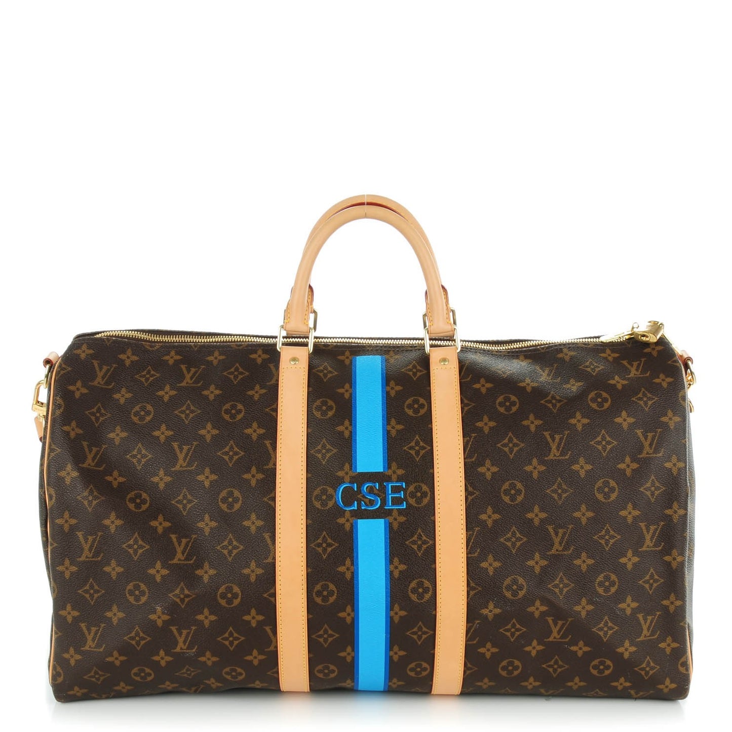 Monogram My LV Heritage Keepall Bandouliere 55 Blue Clair Blue De France