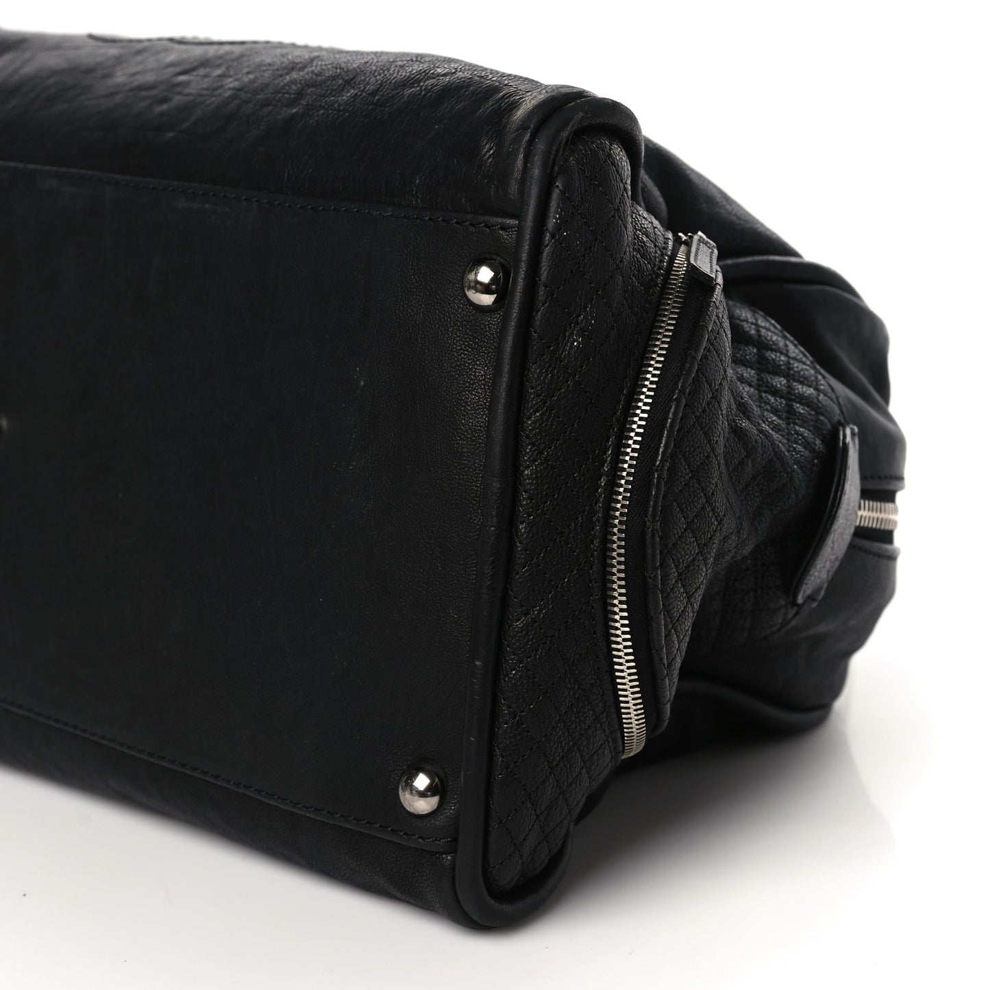 Calfskin Large Bowler Black