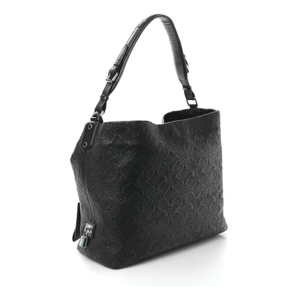 Louis Vuitton Monogram Lambskin Antheia Hobo PM Black 3 of 8