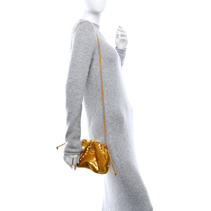 Bottega Veneta Sequin The Mini Pouch  Honeycomb Okra 2 of 9