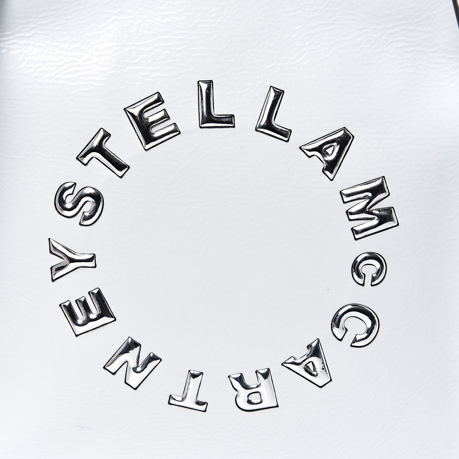 Stella McCartney Eco Alter Patent Logo Mini Crossbody Optical White 7 of 11