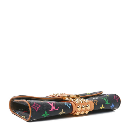 Louis Vuitton Monogram Multicolor Courtney Clutch Black 4 of 9