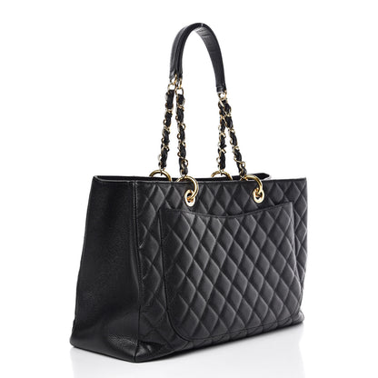 Chanel Caviar Quilted XL Grand Shopping Tote GST Black 3 of 8