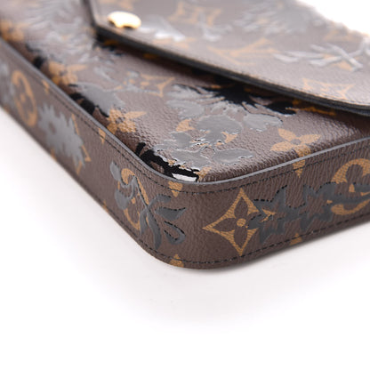 Louis Vuitton Monogram Blossom Pochette Felicie Chain Wallet Black 6 of 10