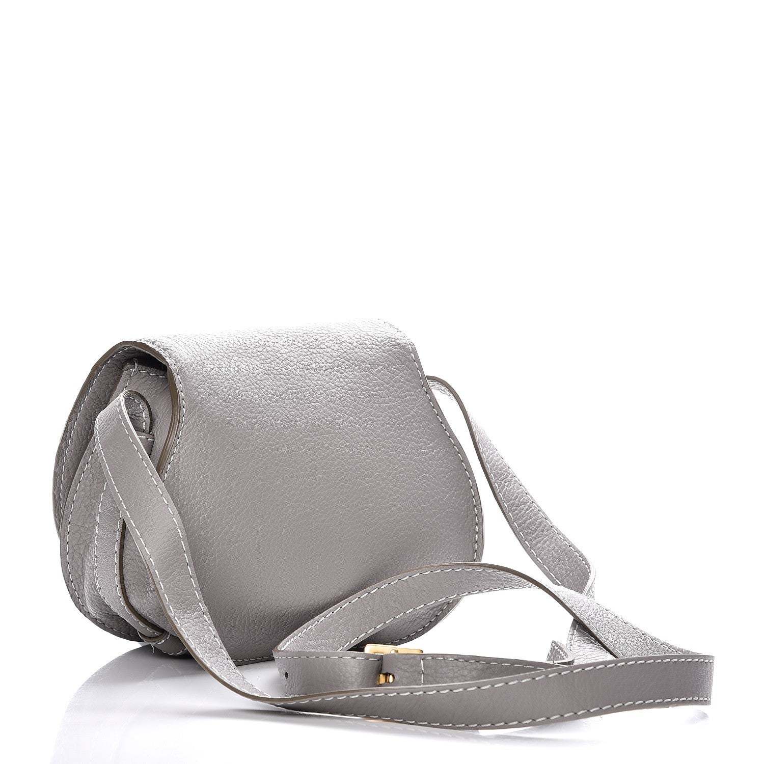 Chloe Calfskin Mini Marcie Round Crossbody Bag Cashmere Grey 3 of 7